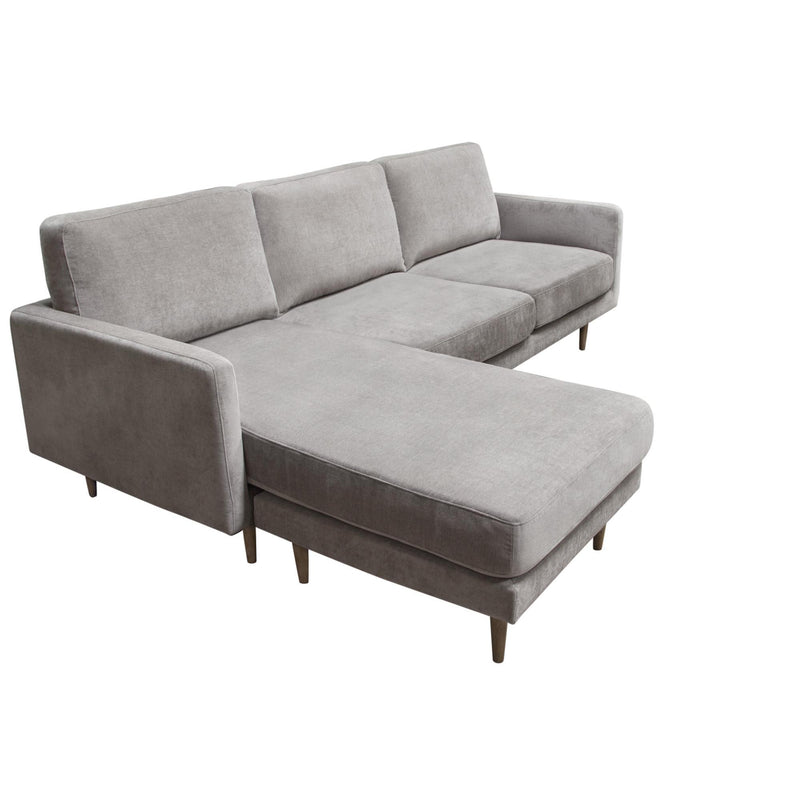 Kelsey Reversible Chaise Sectional in Grey Fabric by Diamond Sofa - Furniture City (CA)l