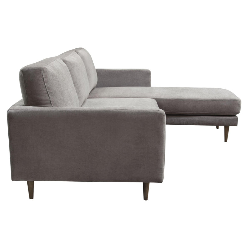 Kelsey Reversible Chaise Sectional in Grey Fabric by Diamond Sofa - Furniture City (CA)l