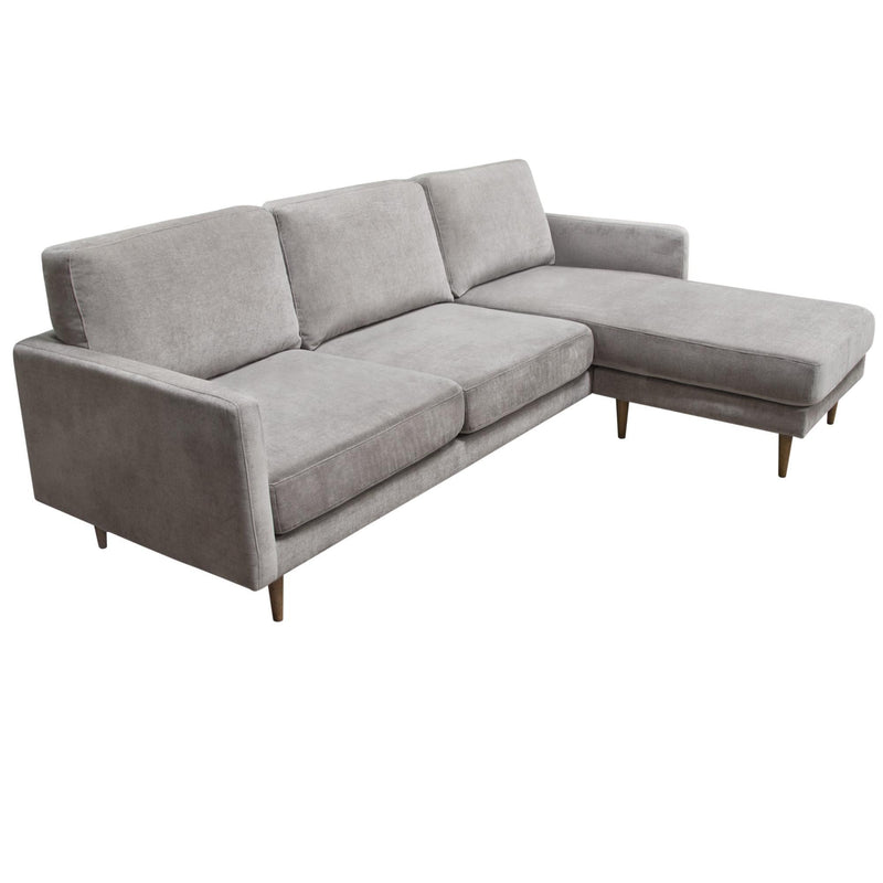 Kelsey Reversible Chaise Sectional in Grey Fabric by Diamond Sofa - Furniture City (CA)l