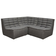 Marshall 3PC Corner Modular Sectional w/ Scooped Seat in Grey Fabric by Diamond Sofa - Furniture City (CA)l