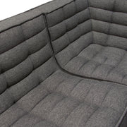 Marshall 3PC Corner Modular Sectional w/ Scooped Seat in Grey Fabric by Diamond Sofa - Furniture City (CA)l