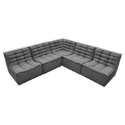 Marshall 5PC Corner Modular Sectional w/ Scooped Seat in Grey Fabric by Diamond Sofa - Furniture City (CA)l