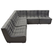 Marshall 5PC Corner Modular Sectional w/ Scooped Seat in Grey Fabric by Diamond Sofa - Furniture City (CA)l