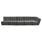 Marshall 5PC Corner Modular Sectional w/ Scooped Seat in Grey Fabric by Diamond Sofa - Furniture City (CA)l