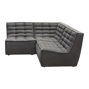 Marshall 5PC Corner Modular Sectional w/ Scooped Seat in Grey Fabric by Diamond Sofa - Furniture City (CA)l