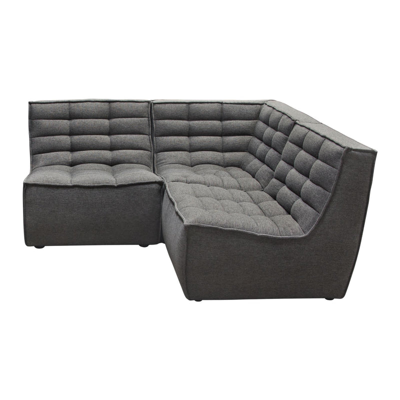 Marshall 5PC Corner Modular Sectional w/ Scooped Seat in Grey Fabric by Diamond Sofa - Furniture City (CA)l