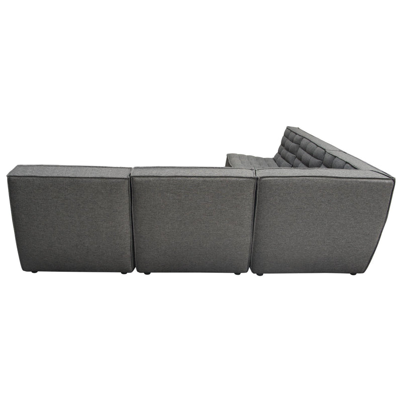 Marshall 5PC Corner Modular Sectional w/ Scooped Seat in Grey Fabric by Diamond Sofa - Furniture City (CA)l