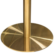 Stella 36" Round Dining Table w/ Faux Marble Top and Brushed Gold Metal Base by Diamond Sofa - Furniture City (CA)l