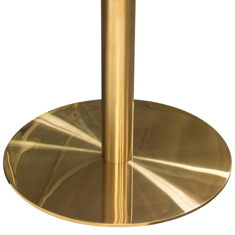 Stella 36" Round Dining Table w/ Faux Marble Top and Brushed Gold Metal Base by Diamond Sofa - Furniture City (CA)l