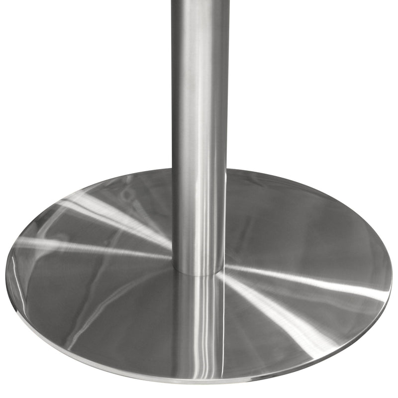 Stella 36" Round Dining Table w/ Faux Marble Top and Brushed Silver Metal Base by Diamond Sofa - Furniture City (CA)l