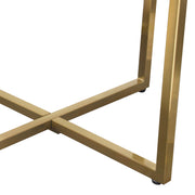 Vida 24" Round End Table w/ Faux Marble Top and Brushed Gold Metal Frame by Diamond Sofa - Furniture City (CA)l