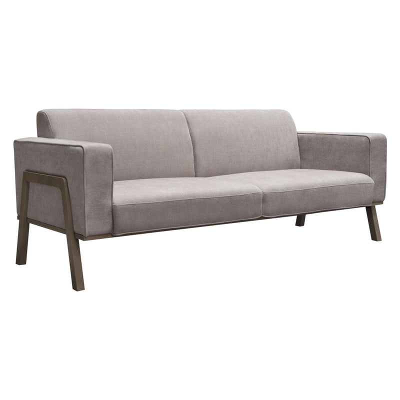 Blair Sofa in Grey Fabric with Curved Wood Leg Detail by Diamond Sofa - Furniture City (CA)l
