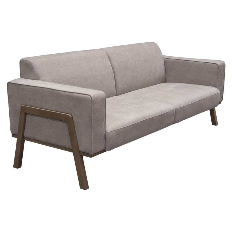 Blair Sofa in Grey Fabric with Curved Wood Leg Detail by Diamond Sofa - Furniture City (CA)l