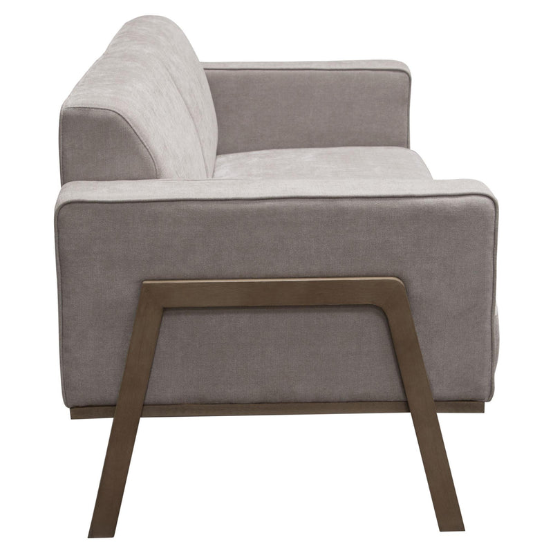 Blair Sofa in Grey Fabric with Curved Wood Leg Detail by Diamond Sofa - Furniture City (CA)l