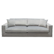 Envy Sofa in Platinum Grey Velvet with Tufted Outside Detail and Silver Metal Trim by Diamond Sofa - Furniture City (CA)l