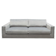 Envy Sofa in Platinum Grey Velvet with Tufted Outside Detail and Silver Metal Trim by Diamond Sofa - Furniture City (CA)l