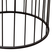 Gibson 22" Round End Table with Grey Oak Finished Top and Metal Base by Diamond Sofa - Furniture City (CA)l