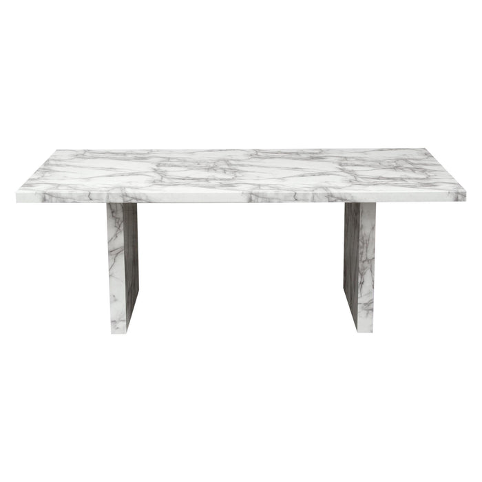 Icon Faux Marble Rectangular Dining Table by Diamond Sofa