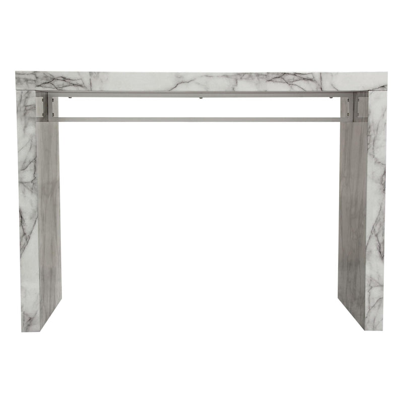 Icon Faux Marble Waterfall Bar Height Table by Diamond Sofa - Furniture City (CA)l