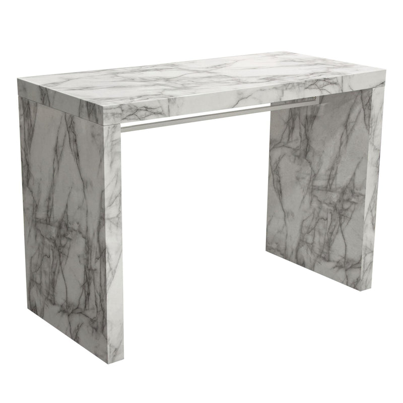 Icon Faux Marble Waterfall Bar Height Table by Diamond Sofa - Furniture City (CA)l