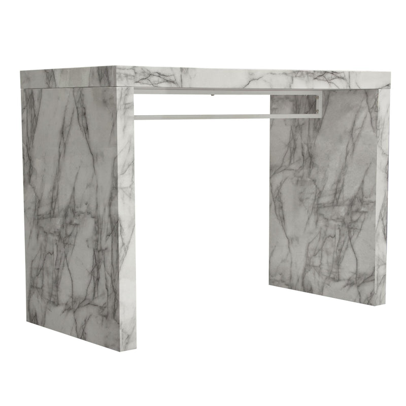 Icon Faux Marble Waterfall Bar Height Table by Diamond Sofa - Furniture City (CA)l