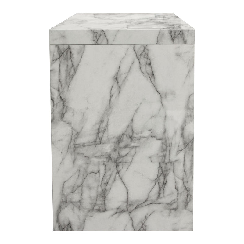 Icon Faux Marble Waterfall Bar Height Table by Diamond Sofa - Furniture City (CA)l