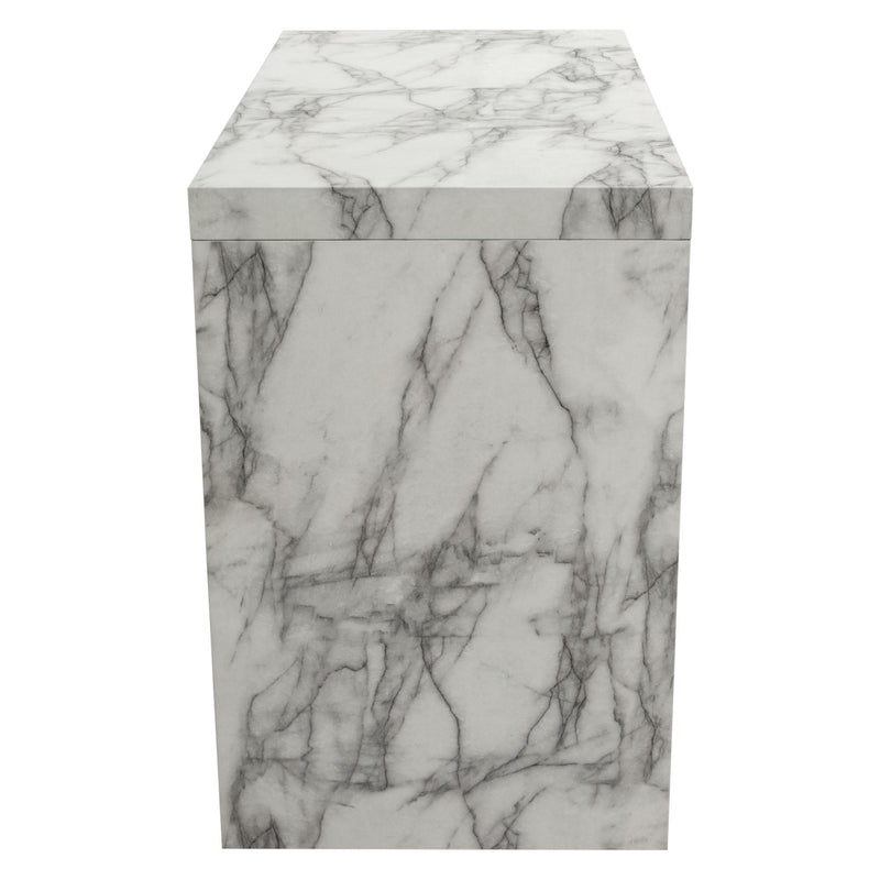 Icon Faux Marble Waterfall Bar Height Table by Diamond Sofa - Furniture City (CA)l