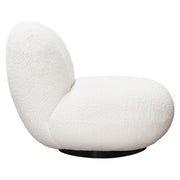 Simone Swivel Accent Chair in White Faux Sheepskin Fabric by Diamond Sofa - Furniture City (CA)l