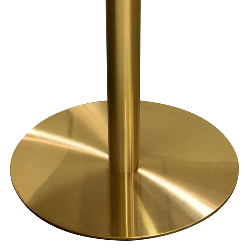 Stella 36" Round Bar Height Table w/ Faux Marble Top and Brushed Gold Metal Base by Diamond Sofa - Furniture City (CA)l