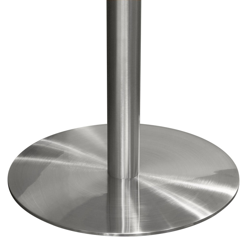 Stella 36" Round Bar Height Table w/ Faux Marble Top and Brushed Silver Metal Base by Diamond Sofa - Furniture City (CA)l