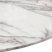 Stella 36" Round Bar Height Table w/ Faux Marble Top and Brushed Silver Metal Base by Diamond Sofa - Furniture City (CA)l