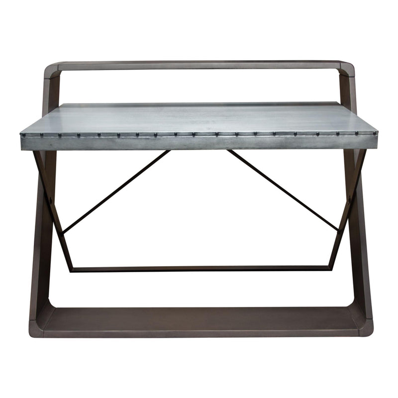 Barclay Zinc Top Writing Desk w/ Mango Wood & Iron Base by Diamond Sofa - Furniture City (CA)l