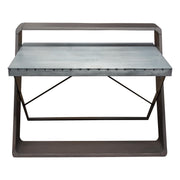 Barclay Zinc Top Writing Desk w/ Mango Wood & Iron Base by Diamond Sofa - Furniture City (CA)l