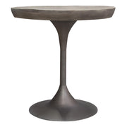 Beckham 30" Round Dining Table w/ Solid Mango Wood Top in Grey Finish w/ Gun Metal Base by Diamond Sofa - Furniture City (CA)l