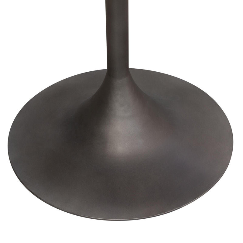 Beckham 30" Round Dining Table w/ Solid Mango Wood Top in Grey Finish w/ Gun Metal Base by Diamond Sofa - Furniture City (CA)l