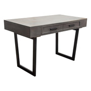 Hammond 2-Drawer Writing Desk in Solid Mango Wood Grey Finish & Black Iron Legs by Diamond Sofa - Furniture City (CA)l