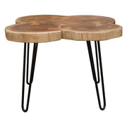 Joss Natural Acacia One of a Kind Live Edge Square Cocktail Table w/ Black Hairpin Legs by Diamond Sofa - Furniture City (CA)l