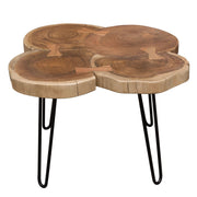 Joss Natural Acacia One of a Kind Live Edge Square Cocktail Table w/ Black Hairpin Legs by Diamond Sofa - Furniture City (CA)l