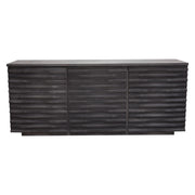 Bastille 69" 3-Door Solid Acacia Wood Sideboard in Smoke Grey Finish by Diamond Sofa - Furniture City (CA)l
