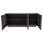 Bastille 69" 3-Door Solid Acacia Wood Sideboard in Smoke Grey Finish by Diamond Sofa - Furniture City (CA)l
