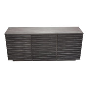 Bastille 69" 3-Door Solid Acacia Wood Sideboard in Smoke Grey Finish by Diamond Sofa - Furniture City (CA)l