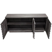 Bastille 69" 3-Door Solid Acacia Wood Sideboard in Smoke Grey Finish by Diamond Sofa - Furniture City (CA)l