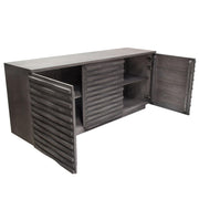 Bastille 69" 3-Door Solid Acacia Wood Sideboard in Smoke Grey Finish by Diamond Sofa - Furniture City (CA)l