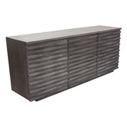 Bastille 69" 3-Door Solid Acacia Wood Sideboard in Smoke Grey Finish by Diamond Sofa - Furniture City (CA)l