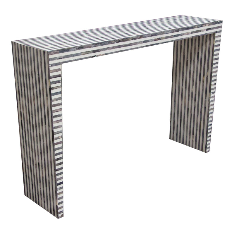 Mosaic Console Table w/ Bone Inlay in Linear Pattern by Diamond Sofa - Furniture City (CA)l
