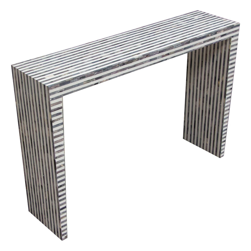 Mosaic Console Table w/ Bone Inlay in Linear Pattern by Diamond Sofa - Furniture City (CA)l