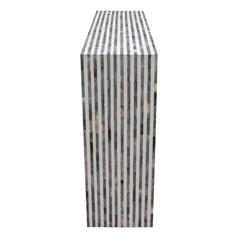 Mosaic Console Table w/ Bone Inlay in Linear Pattern by Diamond Sofa - Furniture City (CA)l