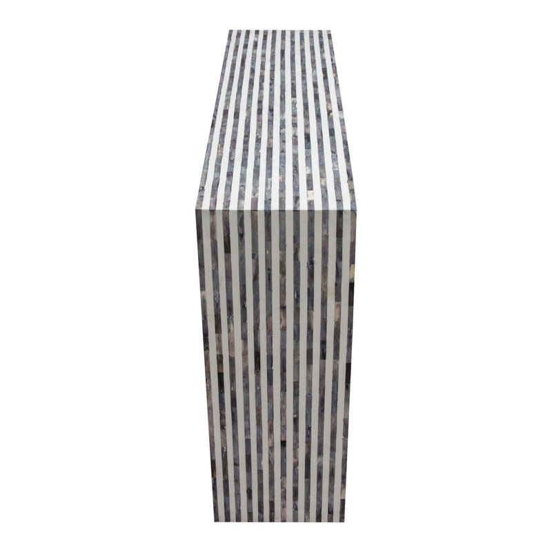 Mosaic Console Table w/ Bone Inlay in Linear Pattern by Diamond Sofa - Furniture City (CA)l