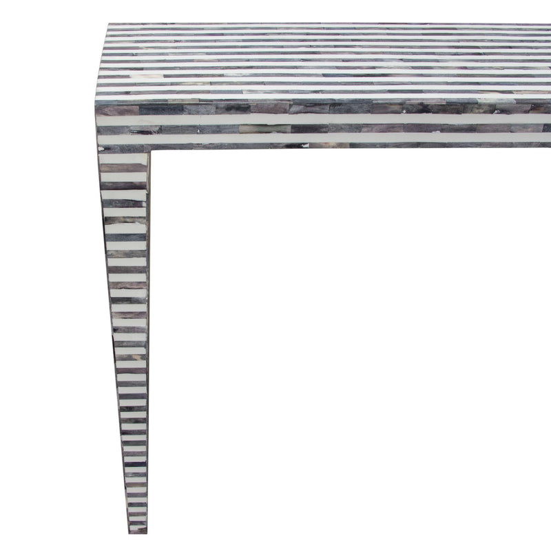 Mosaic Console Table w/ Bone Inlay in Linear Pattern by Diamond Sofa - Furniture City (CA)l