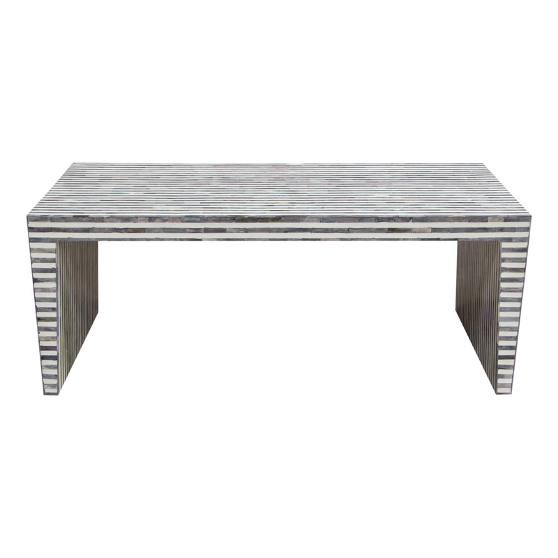 Mosaic Cocktail Table w/ Bone Inlay in Linear Pattern by Diamond Sofa - Furniture City (CA)l
